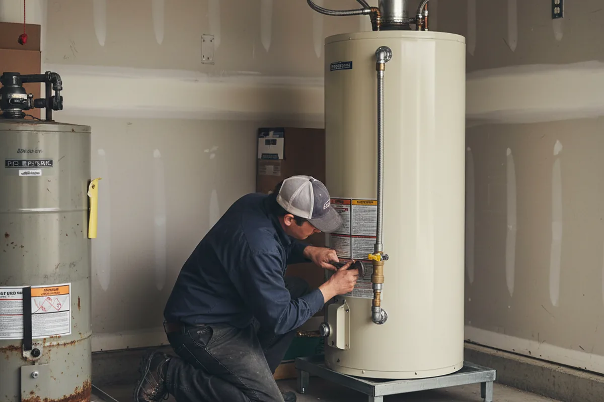 Water heater and shutoff valve replacement in Artemas